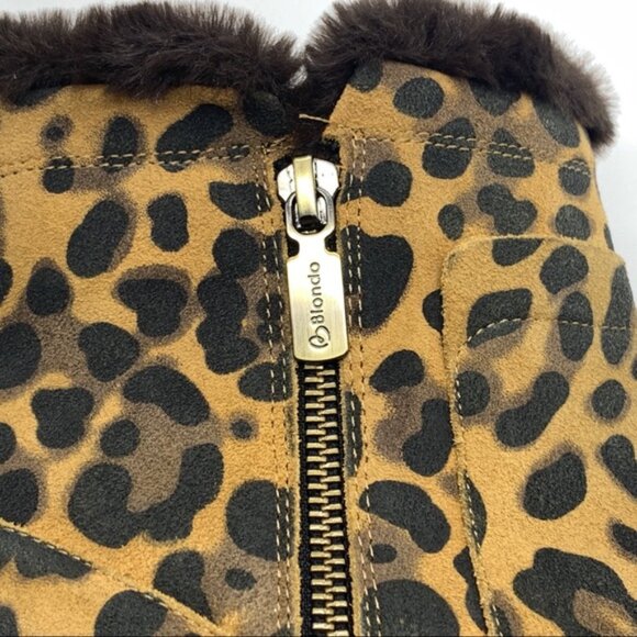 Blondo Glade Leopard Suede Faux Fur Lined Sneaker - Picture 5 of 14